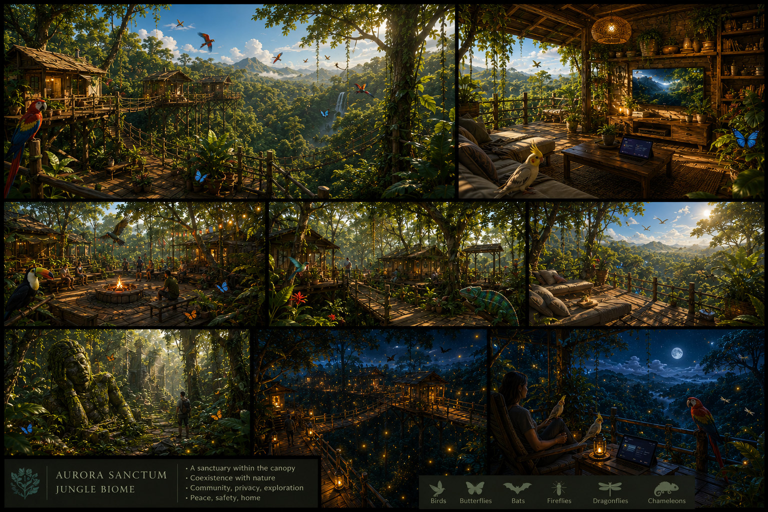 Aurora Sanctum - Jungle Biome Concept Art