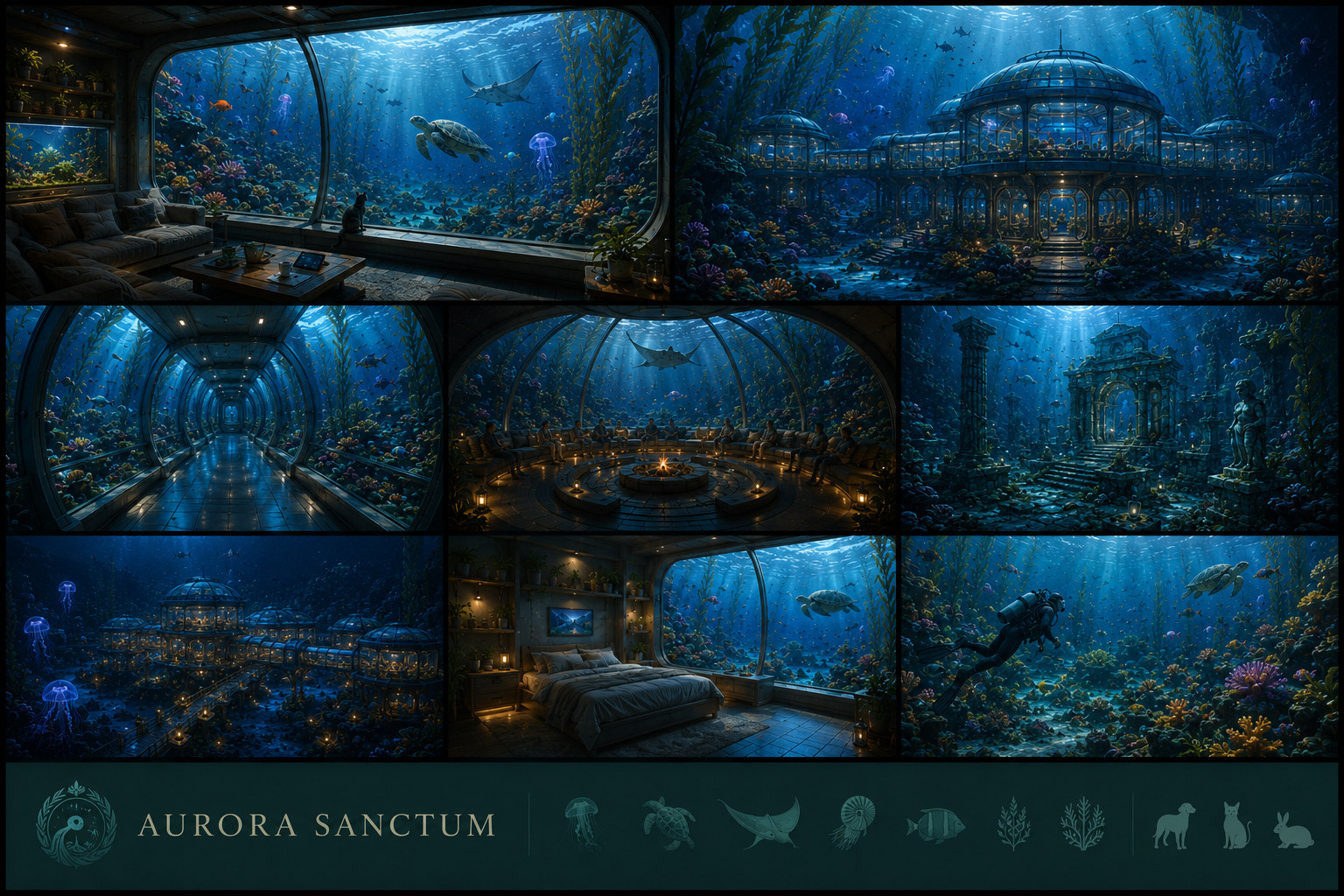 Aurora Sanctum - Underwater Biome Concept Art